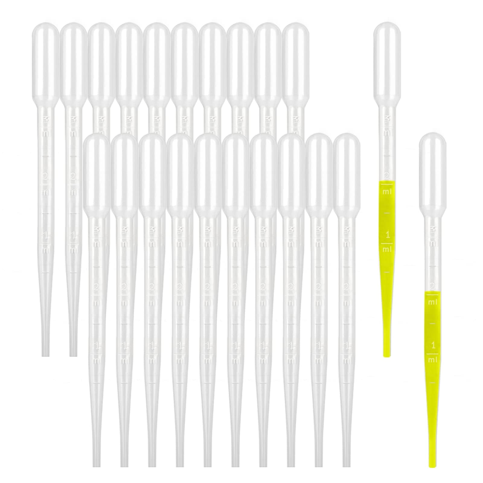 moveland 150PCS 3ML Plastic Transfer Pipettes with Scale, Essential Oils Dropper for Lab and Makeup