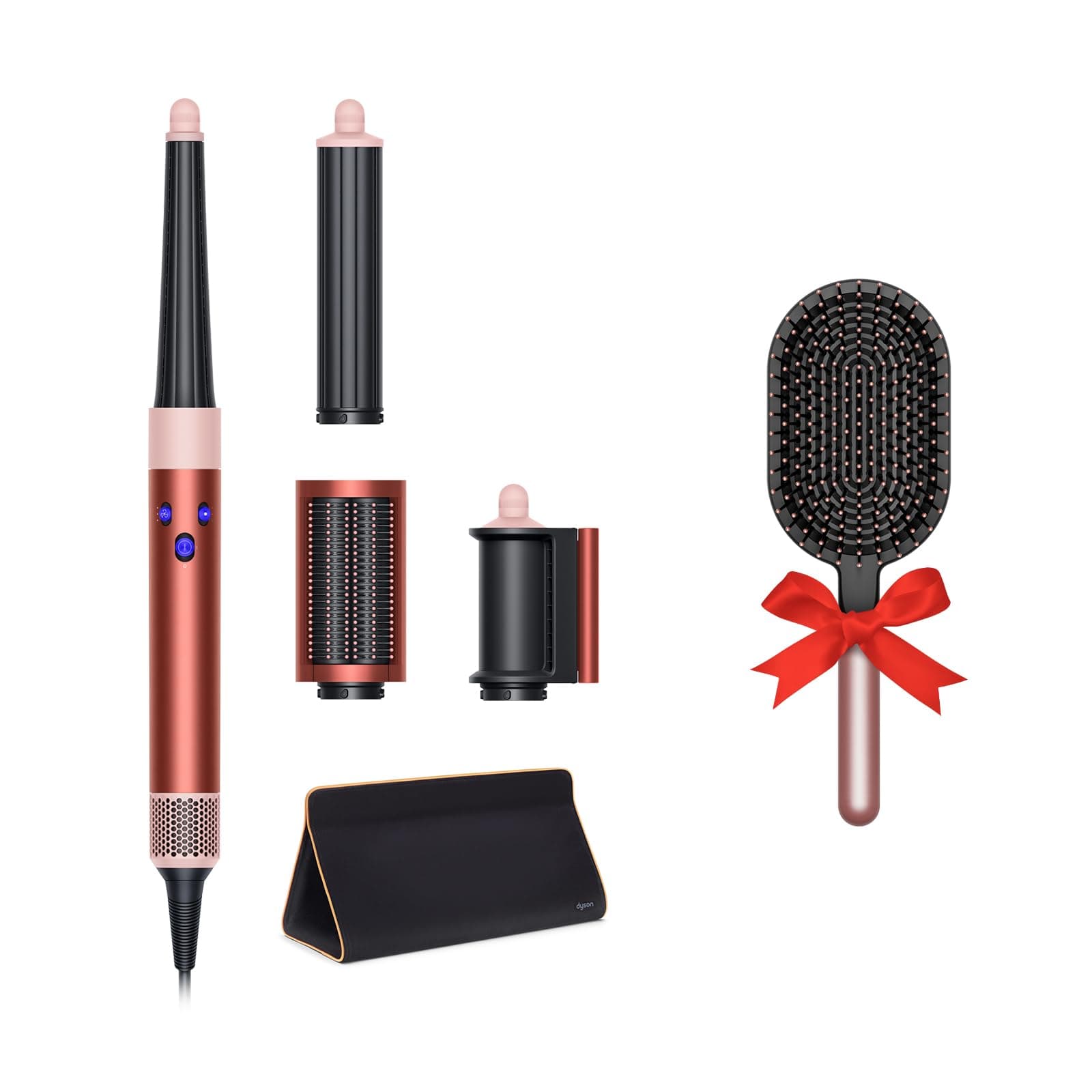Dyson Airwrap i.d. Dryer, Multi-Styler & Dryer, Strawberry/Bronze Pink (HS08 SBP G), Storage Bag Included, Curl, Large Airflow, Quick Drying (Amazon.co.jp Exclusive), Automatic and Easy to Curl Your Curls, Limited Gift, Paddle Brush Included