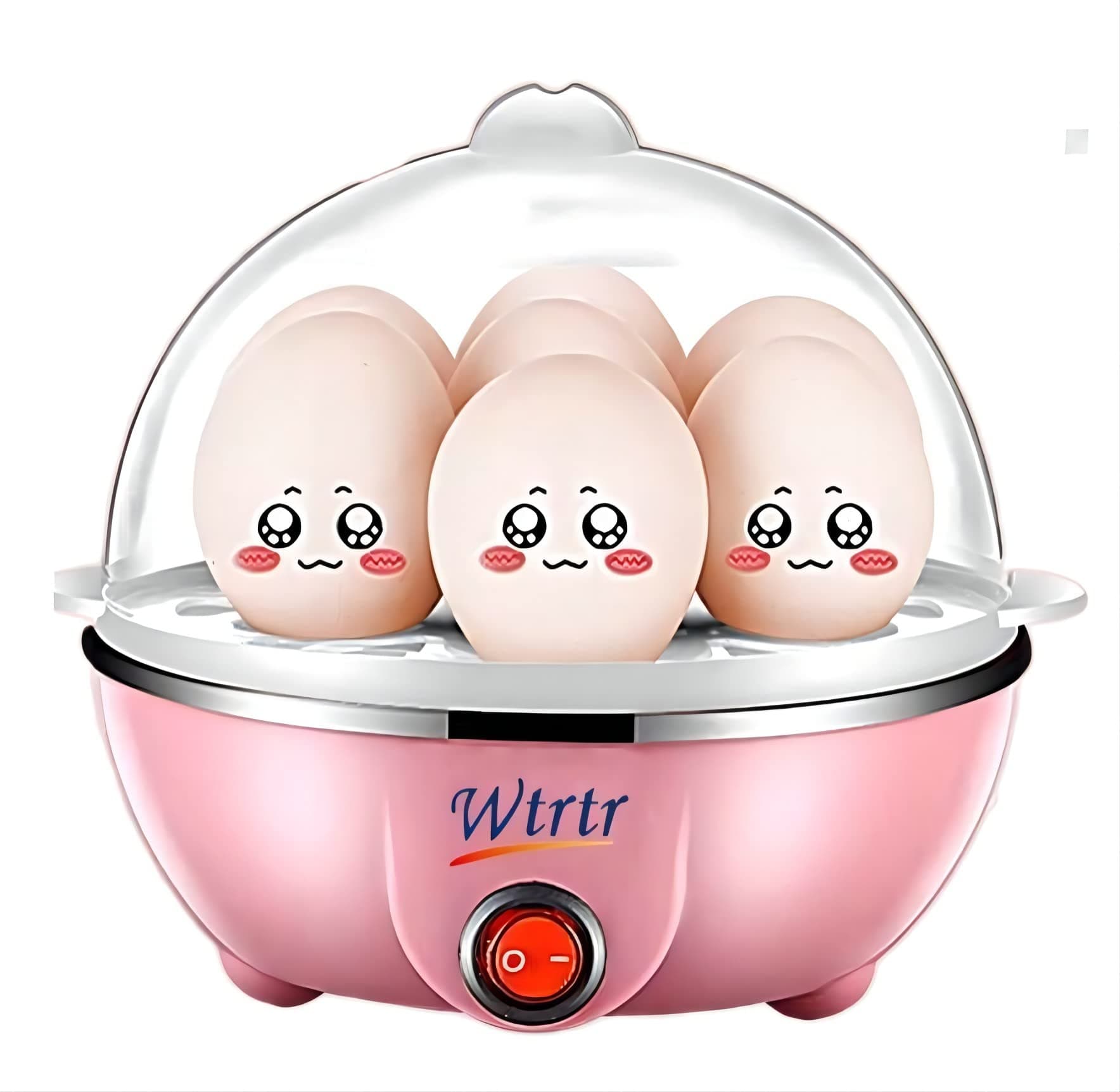 Wtrtr Egg Cooker,Multifunctional Egg Boiler Electric, Egg Steamer Maker, Egg Cooker Rapid with Auto Shut Off Feature Judith.WTR-601 (Pink-1)