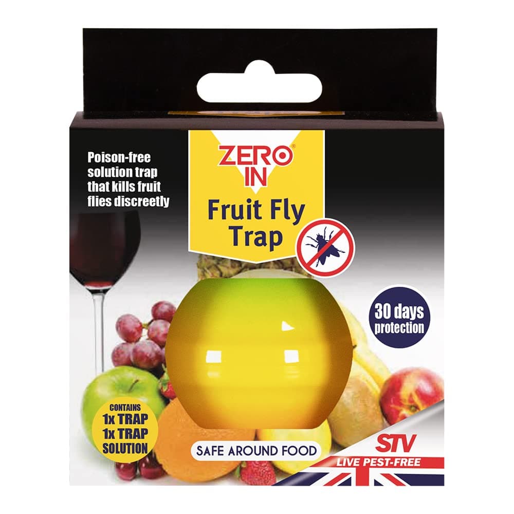 Zero In Fruit Fly Trap, Fly Traps, White 5.5x10.5x16.7 cm ZER886