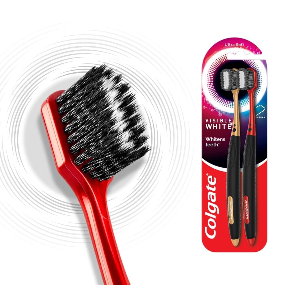 Colgate Visible White O2 Toothbrush - 2pcs