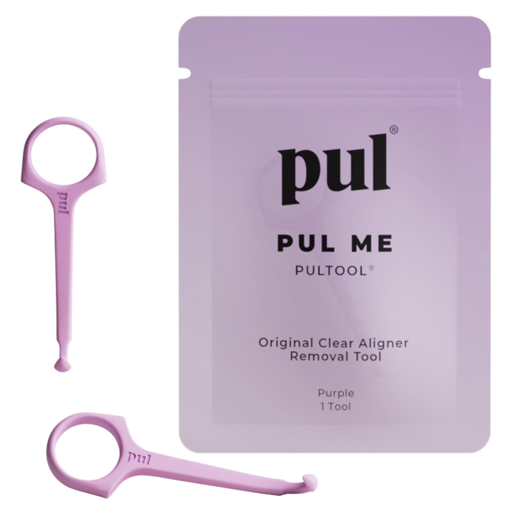 PUL Pack of 2 Aligner Removal Tool – Invisalign Remover Tool & Retainer Hook for Clear Aligners, Trays & Night Guards – Reusable Invisalign Accessories, Aligner Hooks & Retainer Removal Hook – Purple