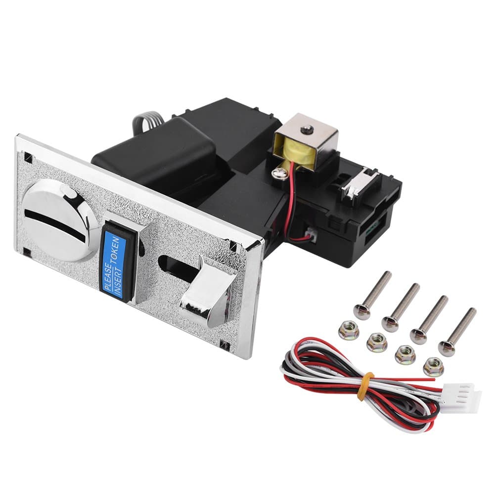 Tangxi Multi Coin Acceptor, High Accuracy Recognition, Intelligently Identifies 6 Different Coins, Metal Material, for Games & Vending Machines