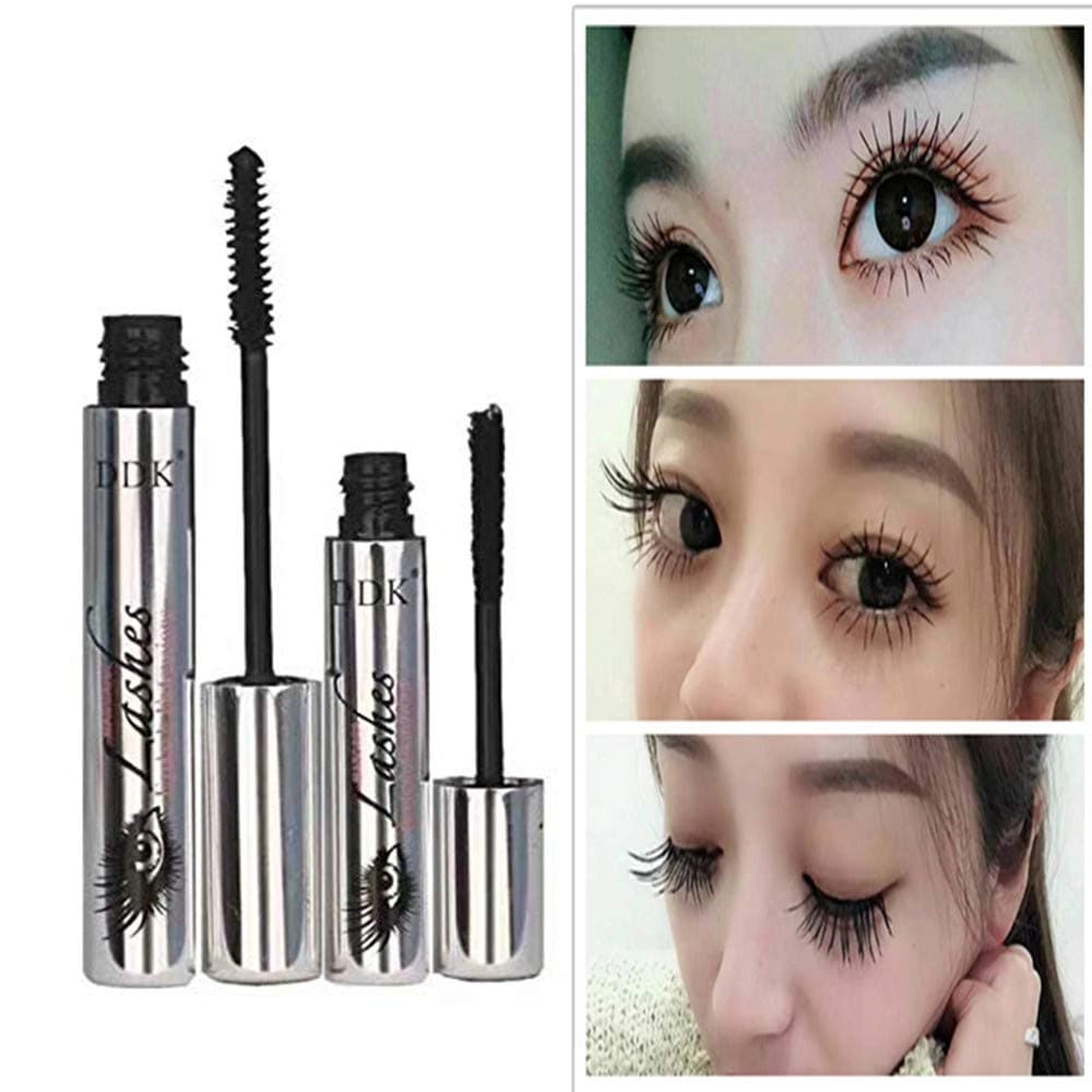 DDK 4D Magic Black Silk Mascara Makeup Set Eyelash Extension Lengthening Volume 4D Fiber Mascara Waterproof Cosmetics Long & Amazing Eyelash Extension kit 2pcs/lot