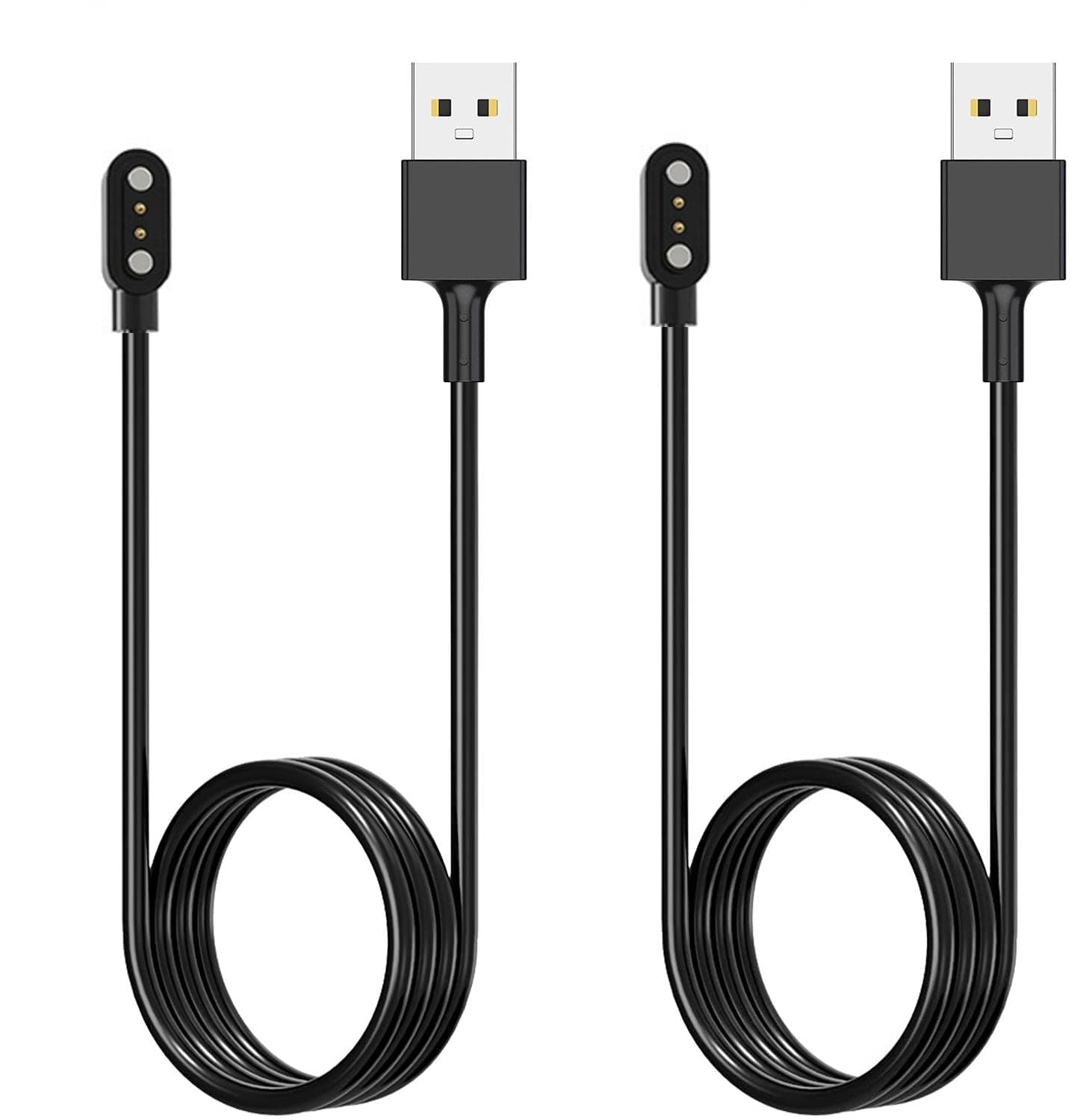 Acediar [2-Pack] 3.3FT Smart Watch Charger Magnetic USB Charging Cable for Letsfit Willful YAMAY SW023 ID205L SW021 ID205U ID205S SW025 Uwatch 3S