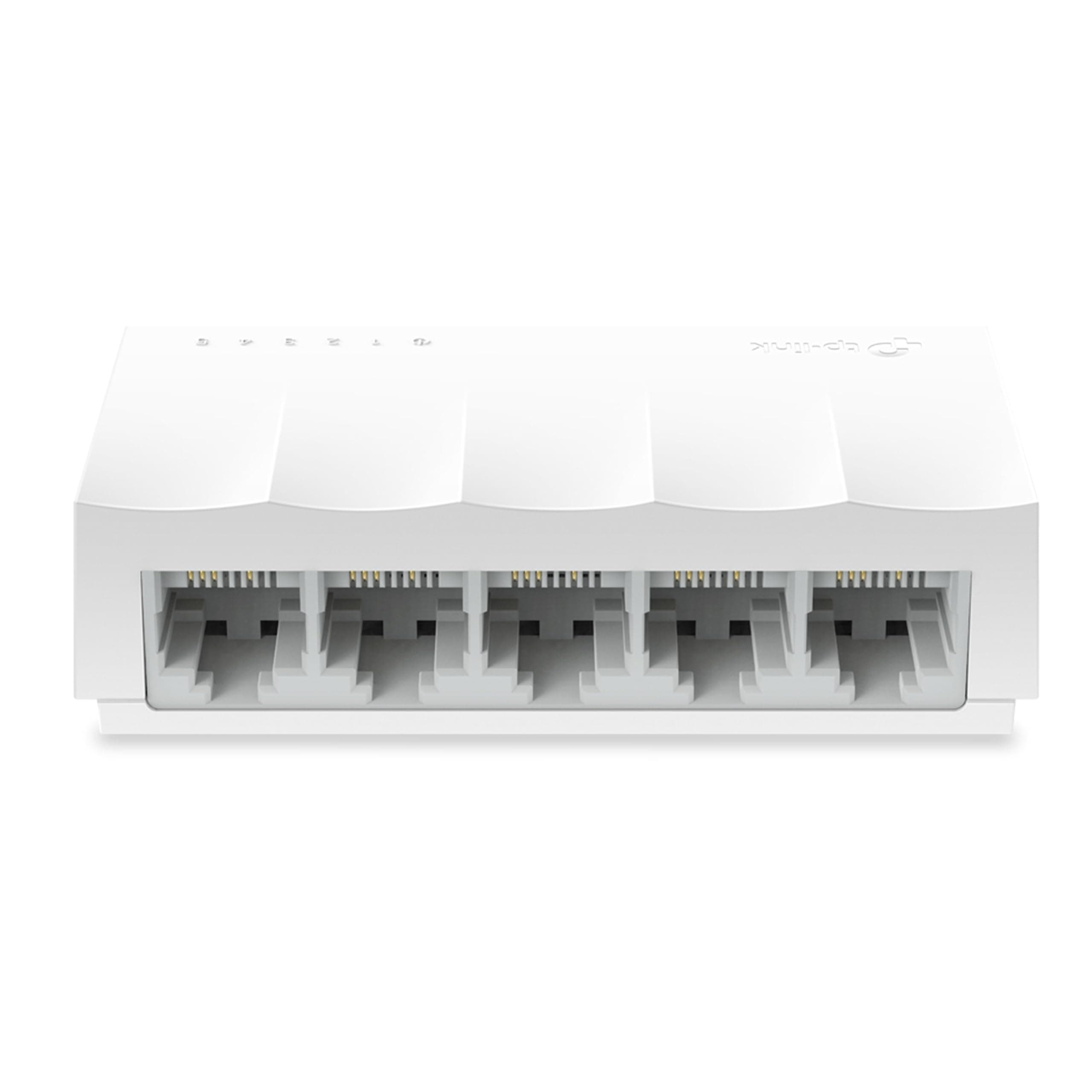 LS1005 5-Port 10/100Mbps Desktop Switch|Green Ethernet Technology Network Hub|IEEE 802.3X |Plug and Play|Fanless Design