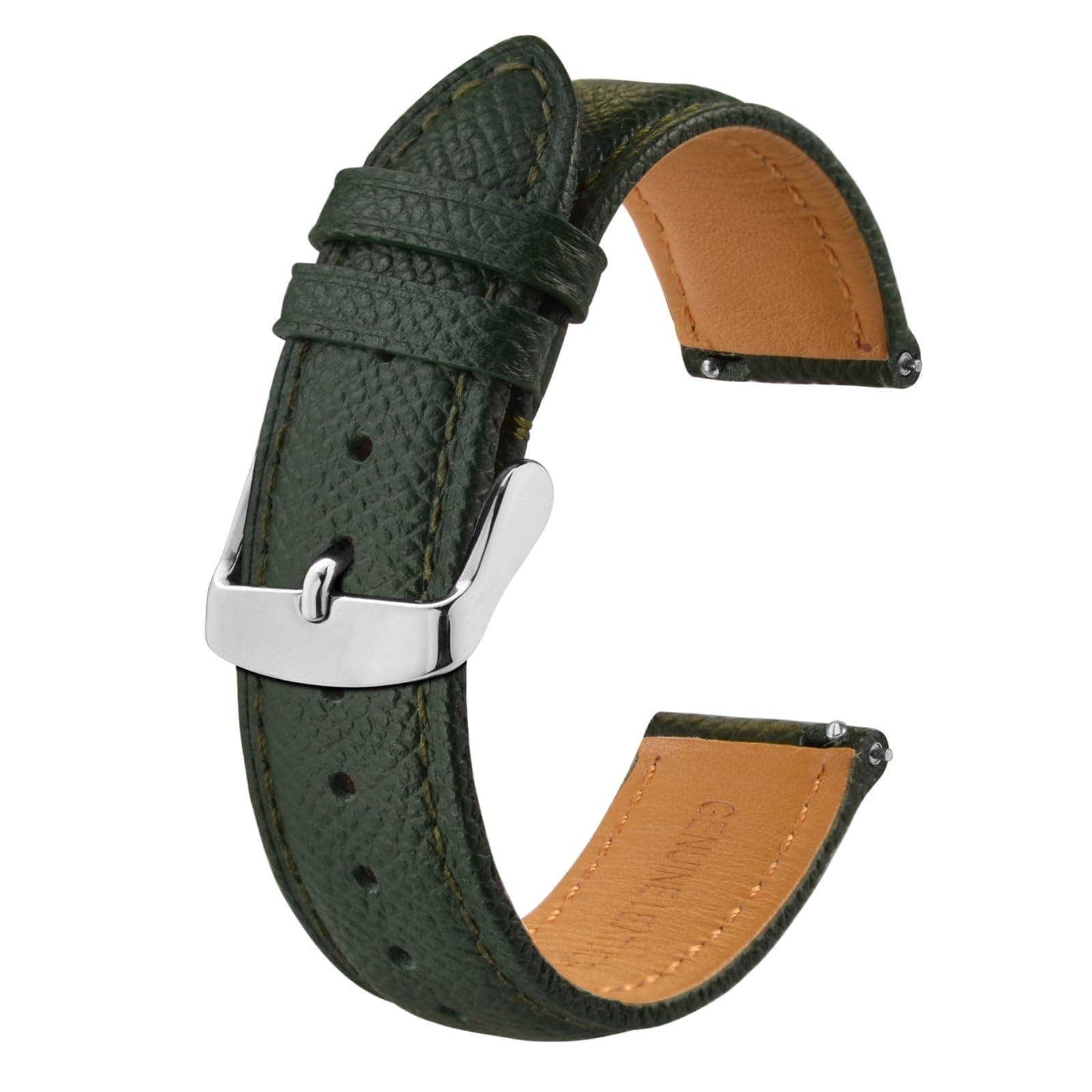 Watch Straps with Quick Release, Texture Leather Watchbands for Men Women, 18mm 20mm 22mm
