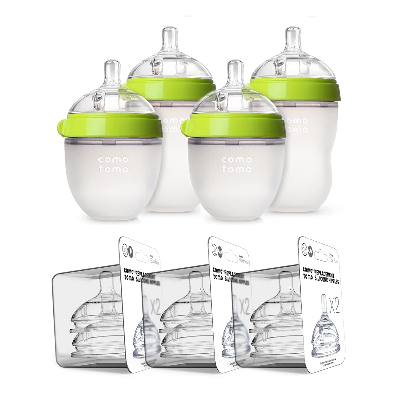 Baby Bottle Bundle, Green, (7 Piece Set)
