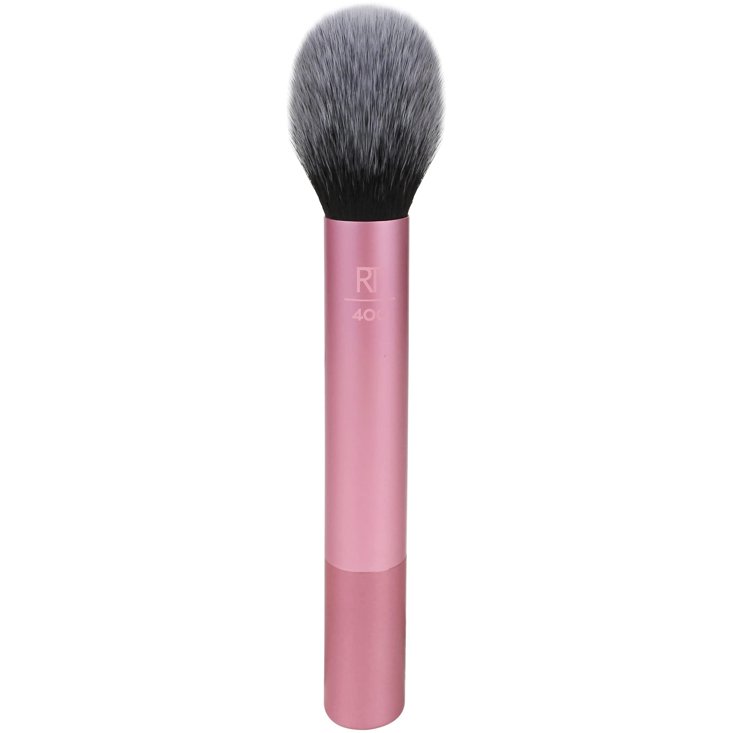 Real Techniques Ultra Plush Blush Makeup Brush, For Loose, Cream, or Pressed Blush, Rosy Glow Cheeks, Fluffy Powder Brush, Aluminum Ferrules, Synthetic Bristles, Vegan & Cruelty Free, 1 Count