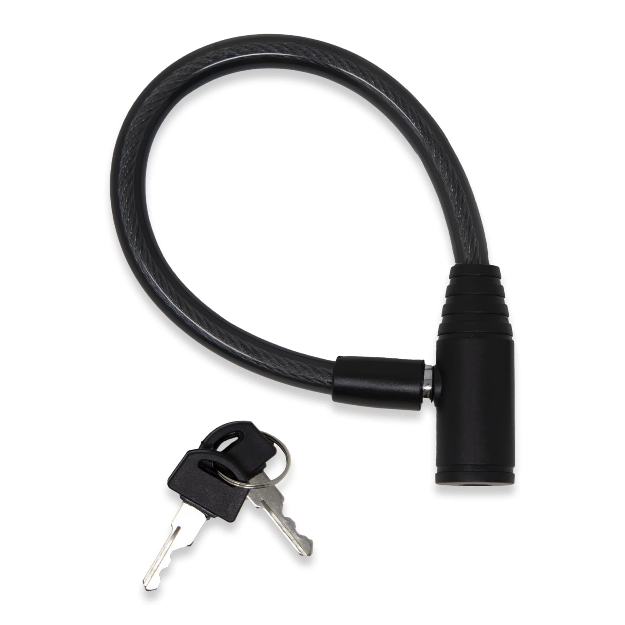 Urban August Fridge Lock with Keys - Multi-Functional Cable Keyed Lock for French-Door Refrigerators and Cabinets (Regular, Black - 2 Pack)