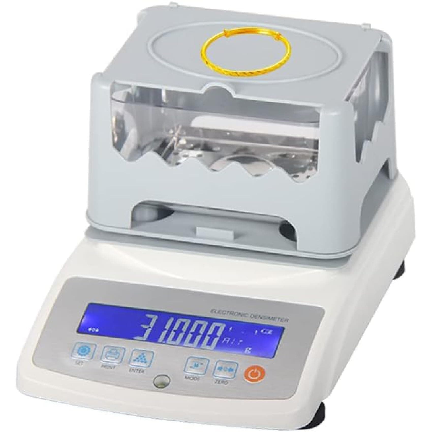 Gold Purity Testing Machine Gold Density Meter Purity Tester - Accurately Determine Gold, Silver, Platinum Content - Ideal for Pawn Shop, Precious Metal Recycling - 300g/0.01g Precision