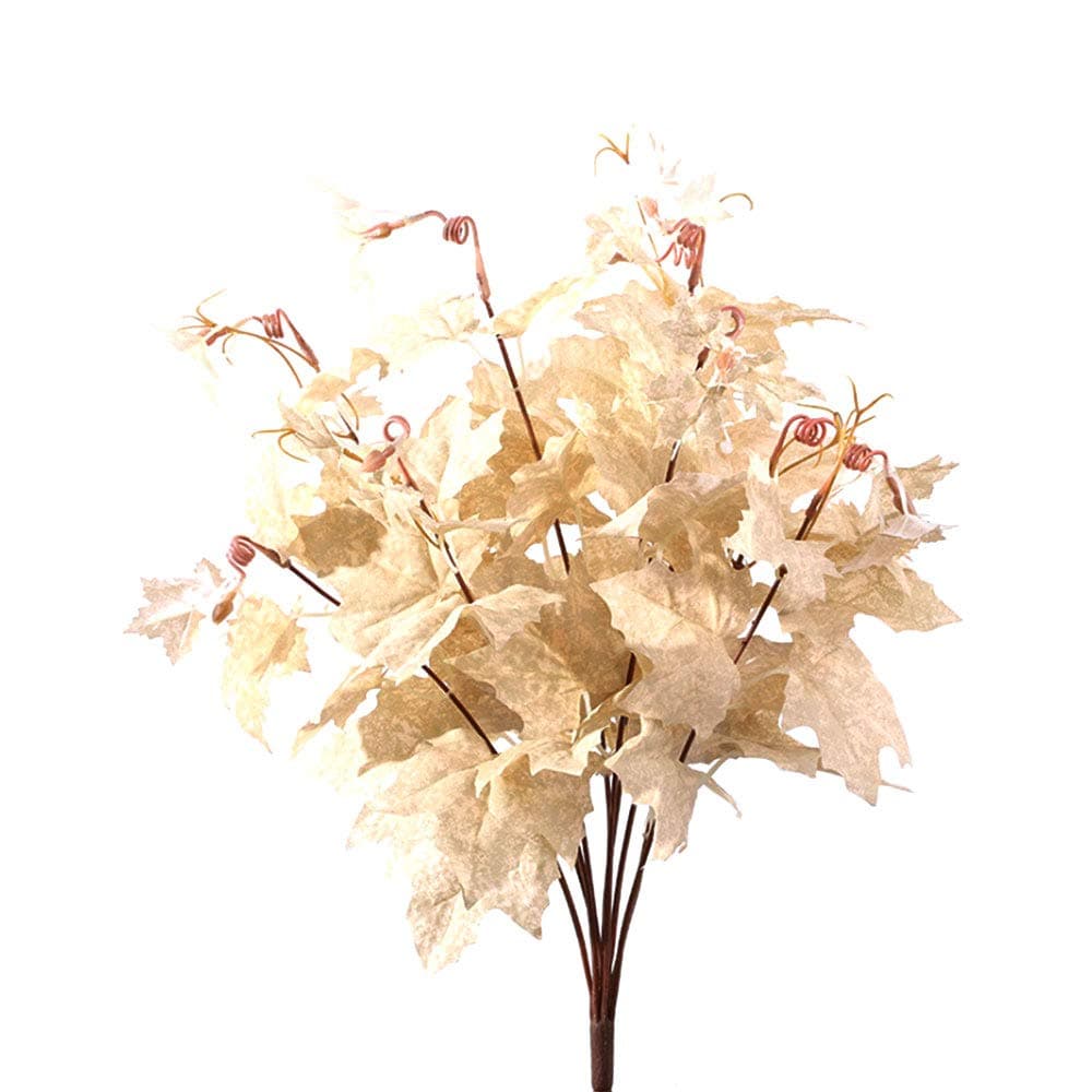 UNIE 2Pcs Artificial Maple Leaves Branches Autumn Leaves, Fall Maple Leaf Stem for Home Kitchen Thanksgiving Table Centerpieces Decoration