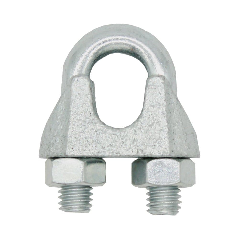 Wire Cable Clip 3 mm 1/8 Inch in Stirrup Shape for Steel Cables, Pack of 6