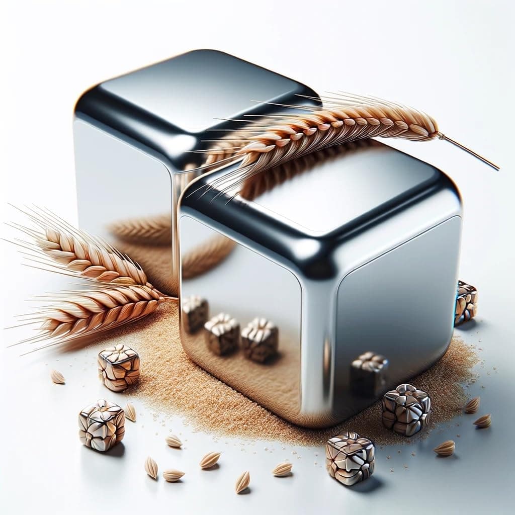 Whiskey Stones Gift Set by Original Malted Grain, Set of 2 Extra Large Stainless Steel Whiskey Cubes, Food Grade Stainless Steel, Drink Chillers, Chilling Stones, Whiskey Rocks, Reusable Ice Cubes