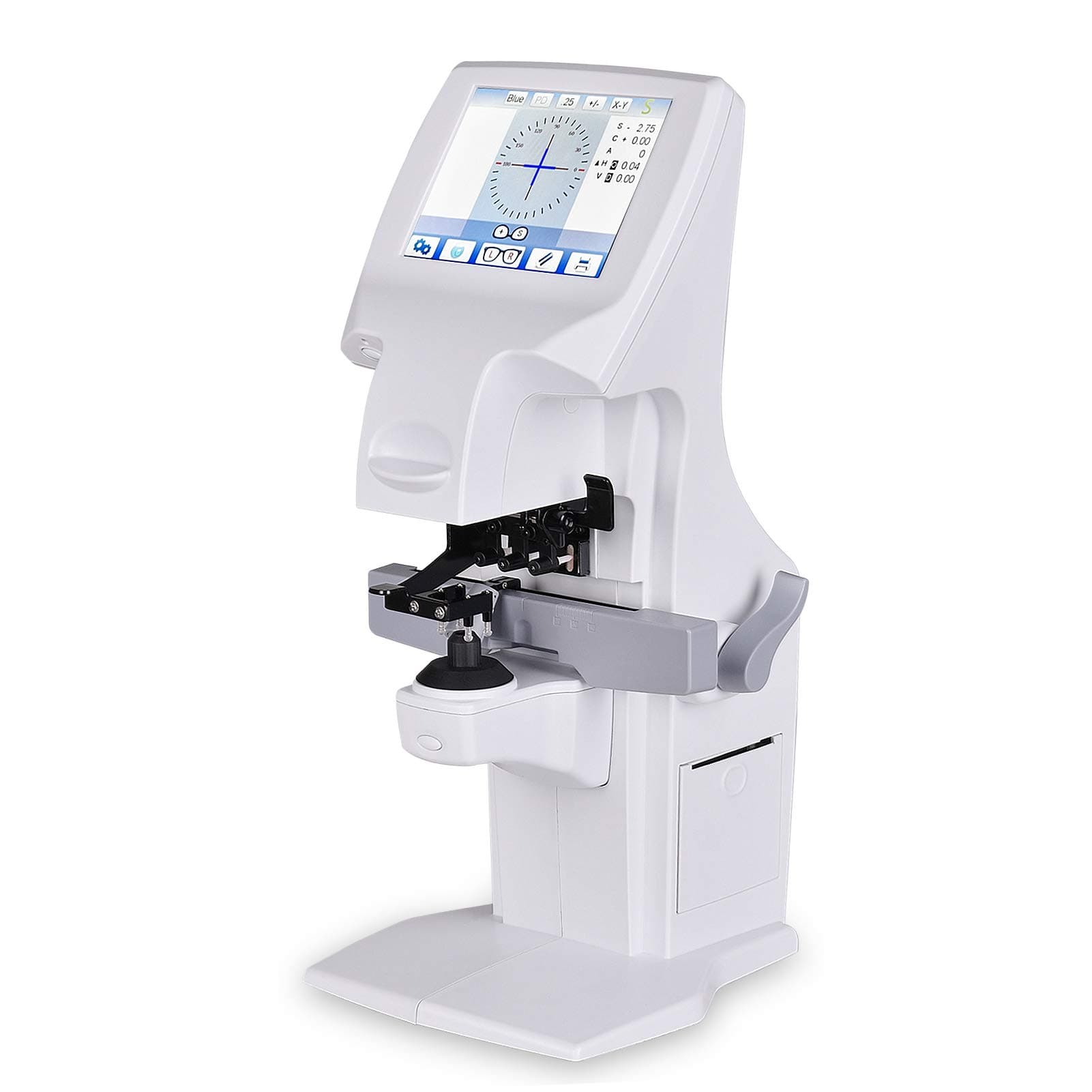 - Auto Lensmeter Lensometer Focimeter, Touch Screen Optical Optometry Machine Lens Degree Meter Optical Focimeter Lensometer Measure Device