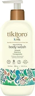 Tikitoro Kids Nourishing Body Wash | Pediatrician Approved | Vegan | Cleanses, Moisturizes & Nourishes Skin | Almond, Calendula, Pomegranate Extract | No Parabens & Sulphates, Age 4+ years (300ml)