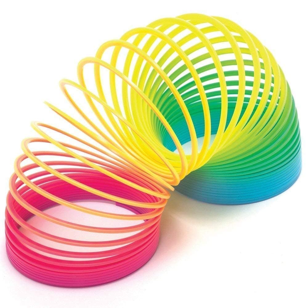 IK - Colorful Magic Rainbow Glossy Spring | Original Fun Activity Stress Relief Toy for Kids | Expandable Slinky | Walking Spring