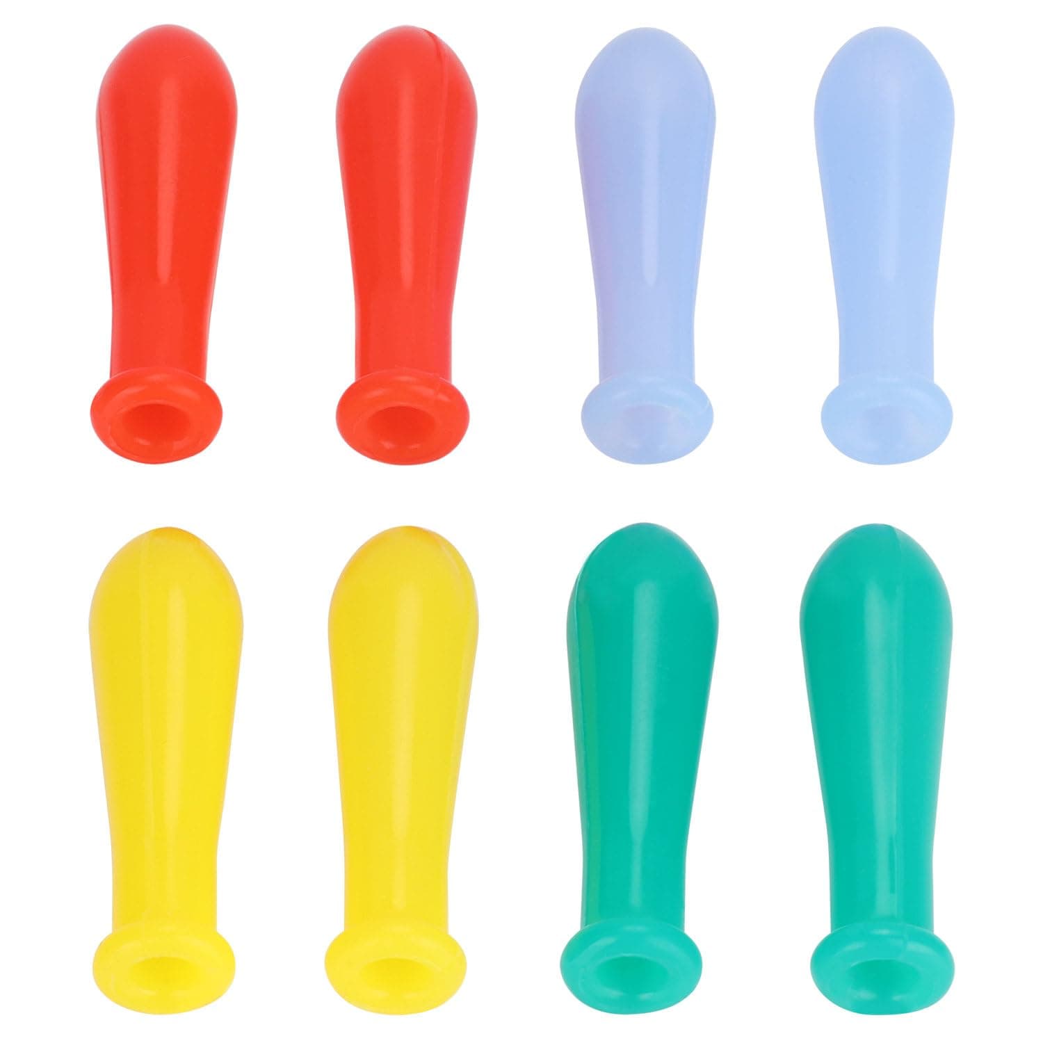 stonylab Dropper Silicone Cap, Thickened Silicone Glass Dropper Tips Lab Suction Rubber Cap for 1-5 ml Glass Droppers, 8-Pack in 4 Different Colors