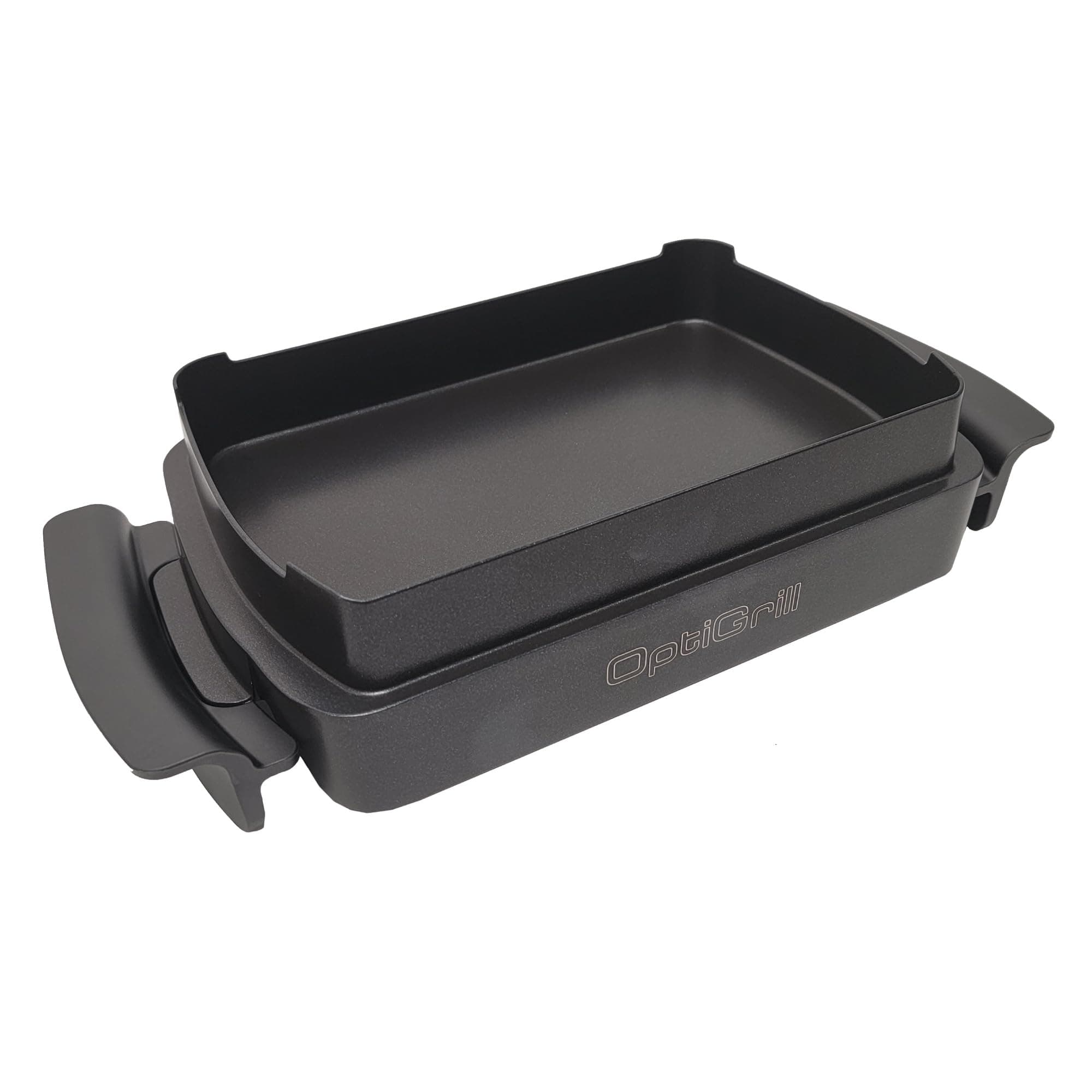 TEFAL OptiGrill Snacking & Baking Baking Tray XA725870| Non-Stick Coating | Heat-Insulated Handles | Dishwasher Safe | For Casseroles, Breads, Sweets, etc | OptiGrill+ and OptiGrill Elite, Black
