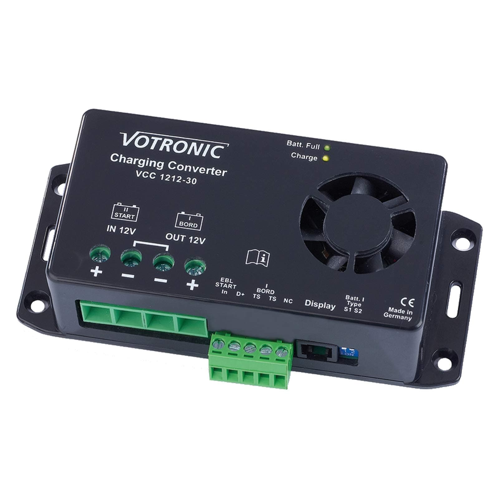 Votronic 30A 12V DC to 12V DC automatic multi-stage battery to battery charger for motorhome, caravan, boat, yacht, RV, van, trailer