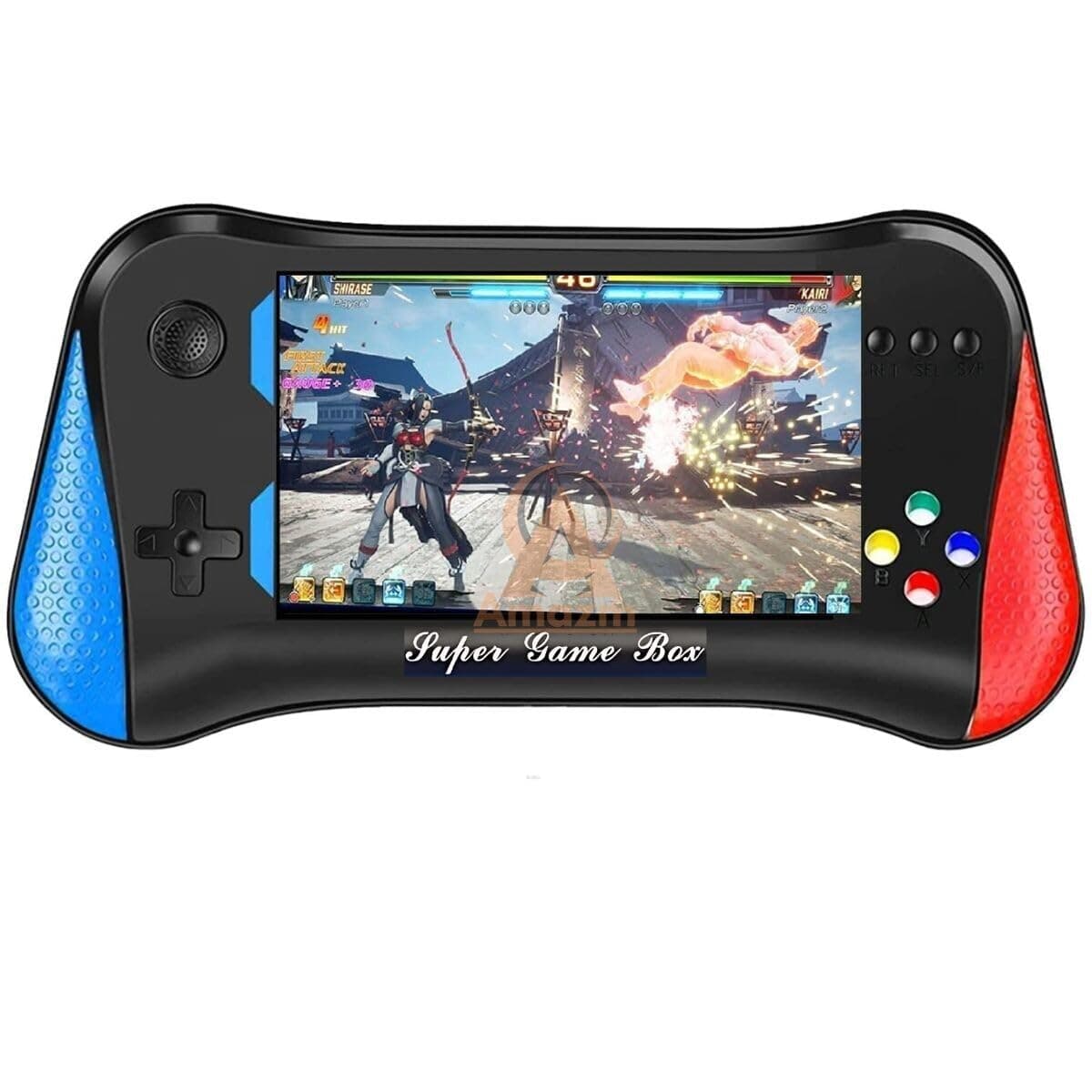 Amazm Handheld Video Game Console, Rechargeable 8 Bit Classic, Retro Mini Game with 500 in 1 Classic SUP, TV Compatible, Video Games for Kids 7 to 18 Years, 90s Games, Hand Video Games for Kids, Black