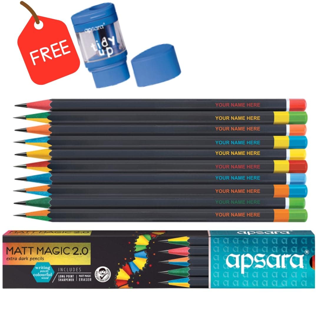 Personalized Pencil | Customized Pencil With Name For Kids Set (20 Pcs) - Name Engraved, Ideal Gift For Kids Birthday And Return Gifts (2), Multicolor