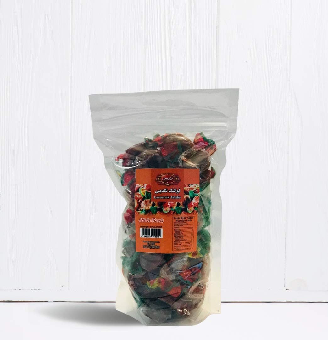 SHIRIN Lavashak Takdis, Fruit Roll Snack, 16 Oz