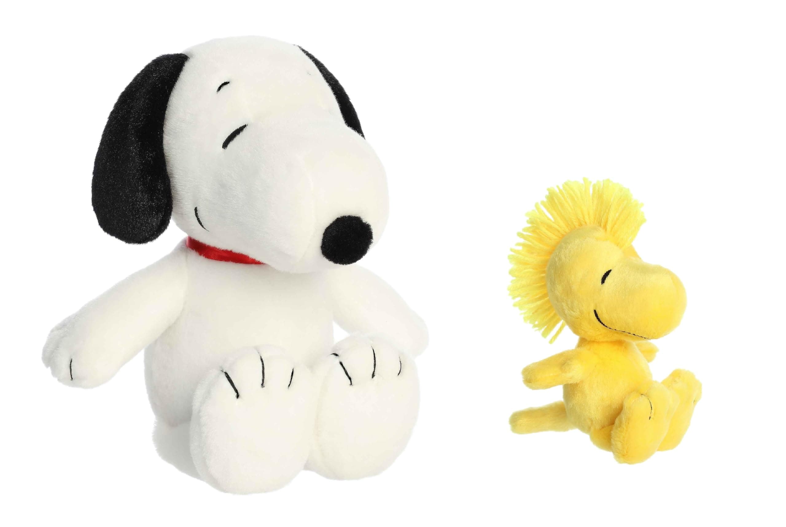 Aurora Peanuts Floppy Legs Plush Bundle, 12" Snoopy and 6.5" Woodstock