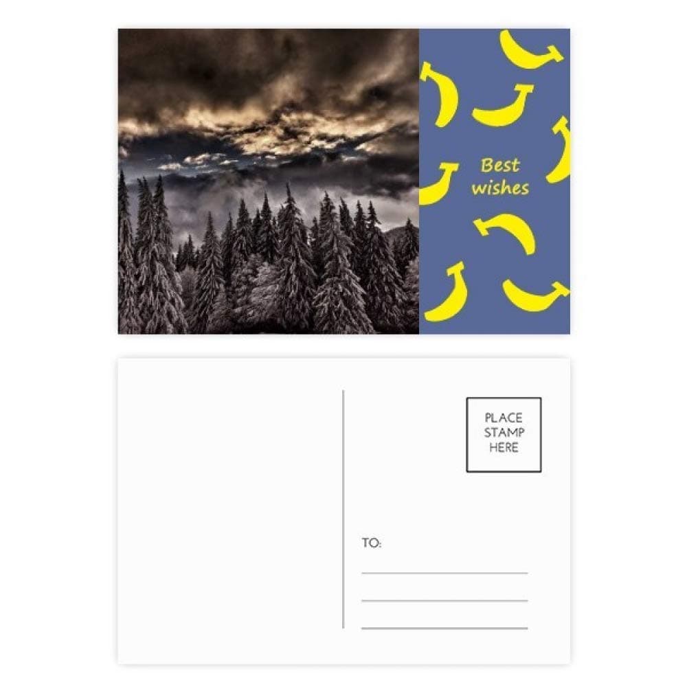 DIYthinker White Pine Sky Dark Sky Banana Postcard Set Thanks Card Mailing Side 20Pcs 5.7 inch x 3.8 inch MultiColor