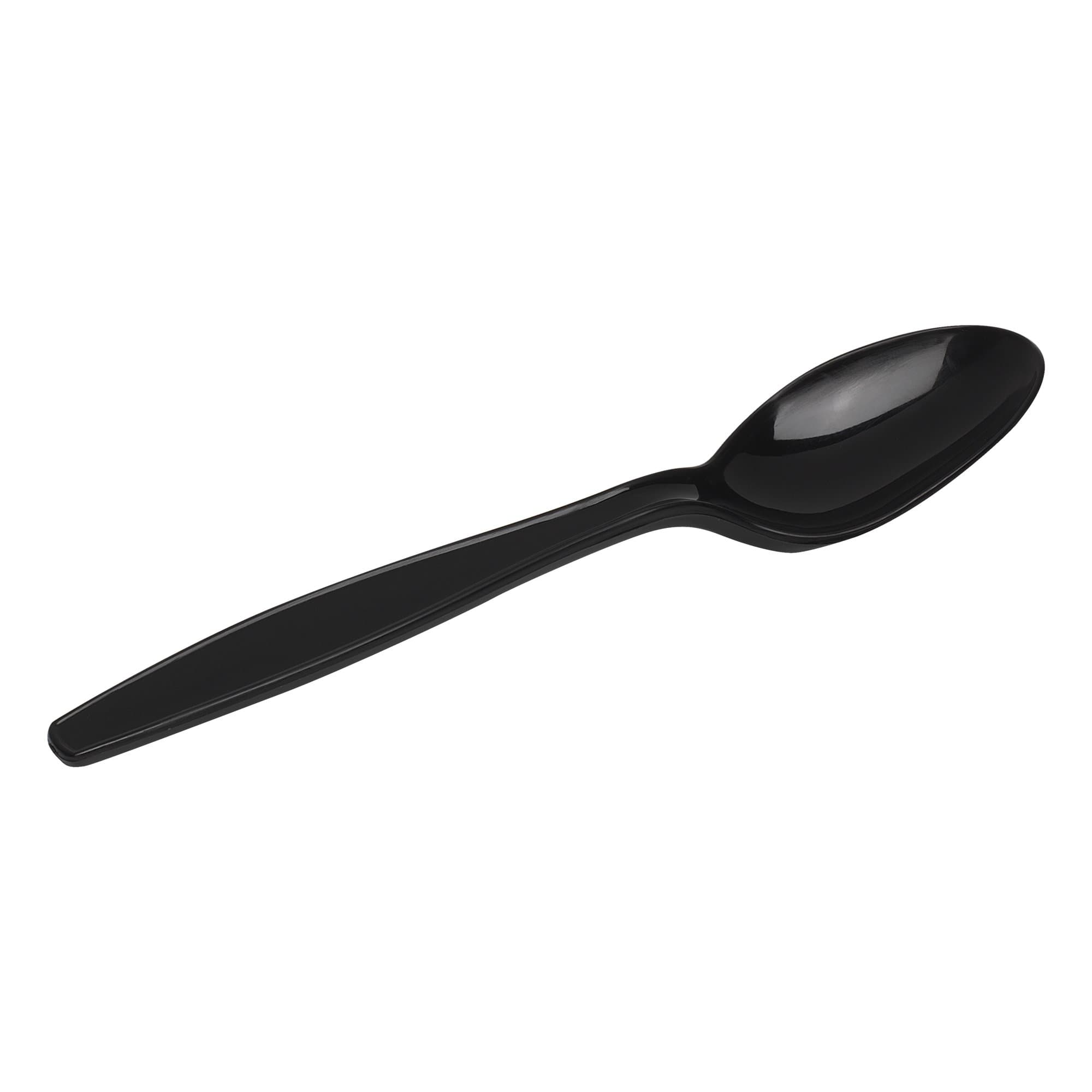 Georgia-Pacific Dixie 6" Heavy-Weight Polypropylene Plastic Teaspoon by GP PRO (), Black, PTH51, (Case of 1,000)
