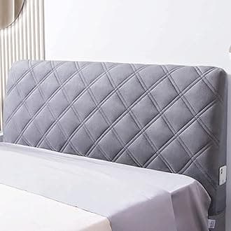 Headboard Covers Slipcover, Stretch Bed Headboard Covers, Small Square Jacquard Dustproof Protector Cover for Upholstered Headboard (Milk White, Queen Headboard Length ( Color : #35 , Size : Queen:150