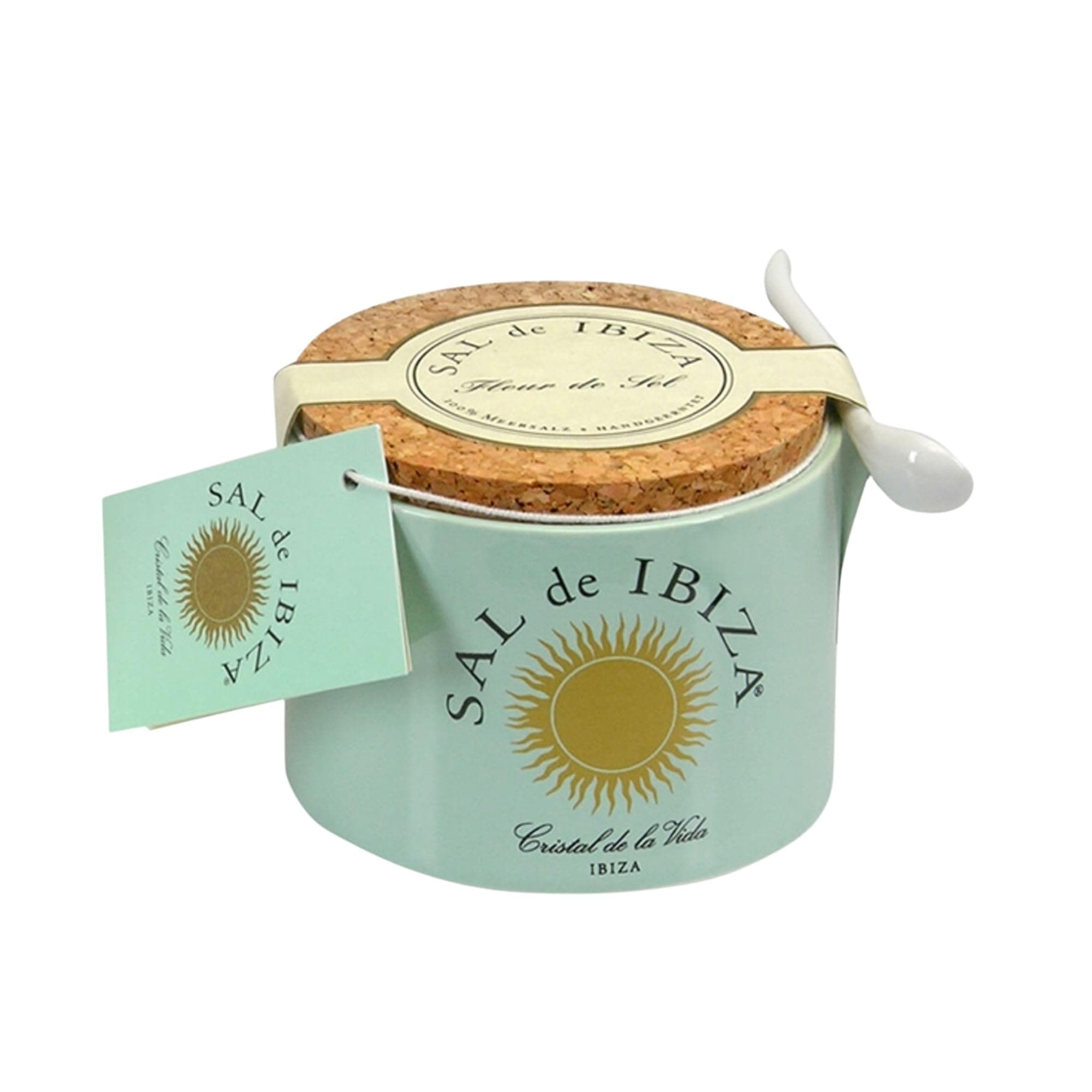 Sal De Ibiza Fleur de Sel, Ceramic Jar, 4.4-Ounce