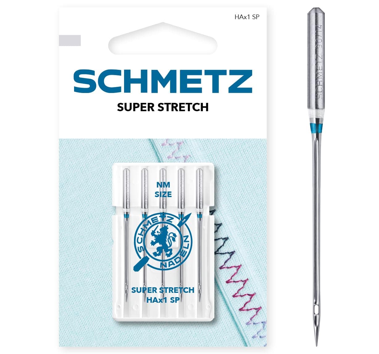 Sewing Machine Needles 5 Super Stretch Needles 75/11 HAx1SP Can be used on any common household sewing machine for processing elastic fabrics with thicker sewing threads
