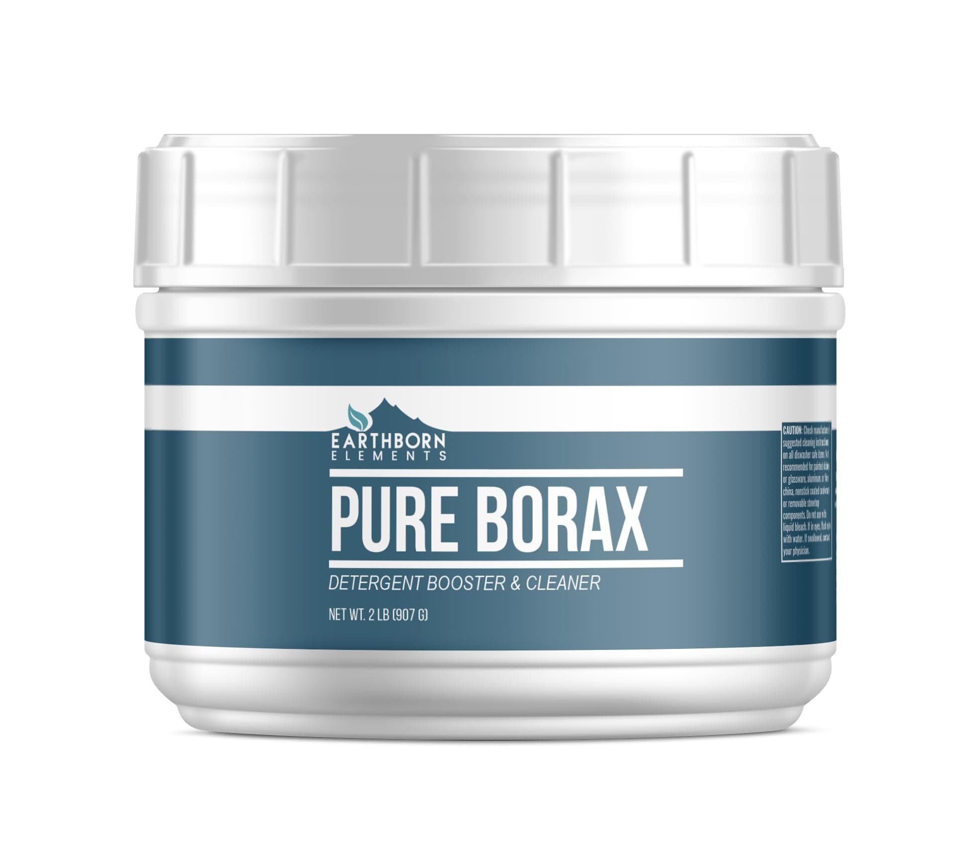 Earthborn Elements Borax Powder (2 lb), Multipurpose Cleaner & Detergent Booster, Resealable Tub