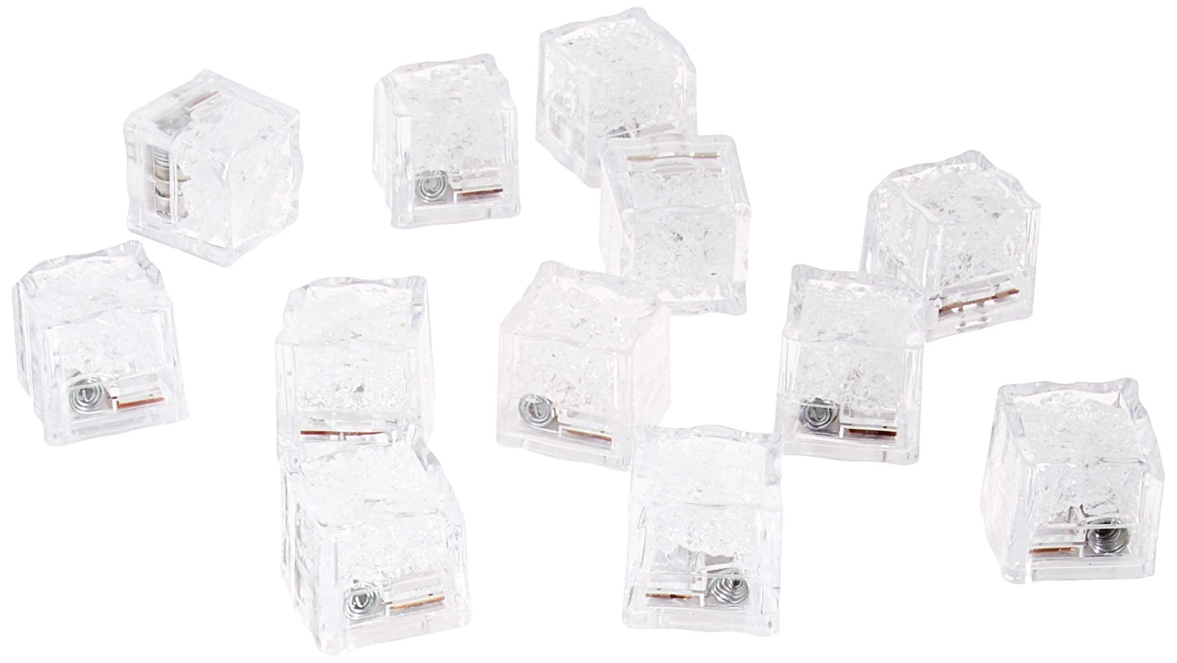 12PCS IPX7 Waterproof Led Light Flashing Multi-Color Liquid Sensor Ice Cube Lights for Bar Club Drinking Party Wine Wedding Decoration (12)