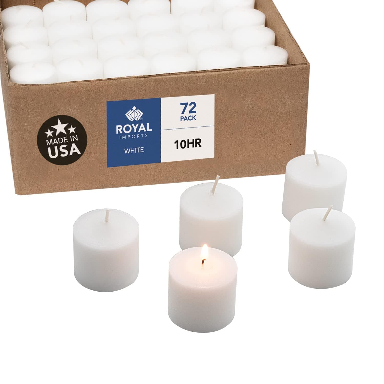 White Votive Candles Unscented Candles for Wedding Centerpieces Pack of 72 Dripless Wax for Parties, Aromatherapy, Devotional, Home Décor, Spas & Holiday Gifts – Royal Imports