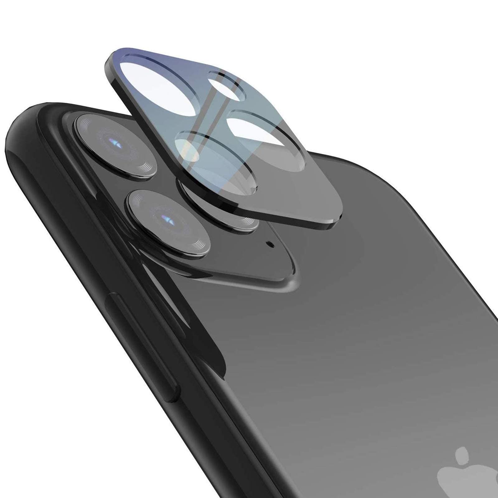 LOZA for iPhone 11 Pro 5.8"/11 Pro Max 6.5" Camera Lens Screen Protector, Metal Frame Bubble Free High Definition Anti-Scratch Screen Protector Camera Lens for New iPhone 11 Pro/11 Pro Max (Black)