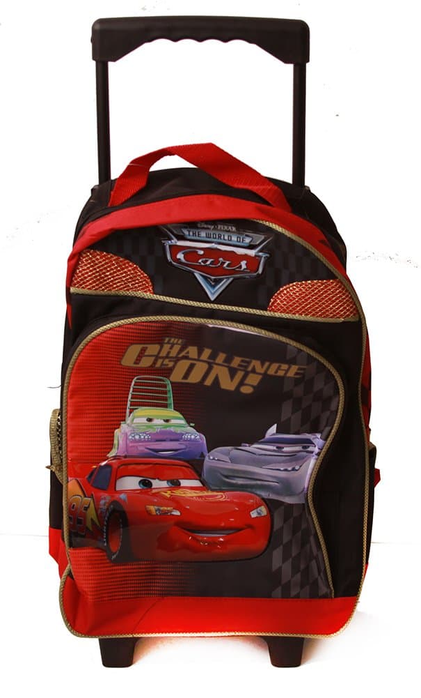 Disney Cars Lightning Mcqueen Large Rolling Backpack