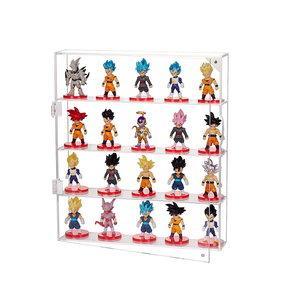 Acrylic Display Case for Mini Funko Pop Figures, Clear Wall Mounted or Desktop 4 Layer Storage Box Cabinet Organizer for Mini Toys, Collections or Stone