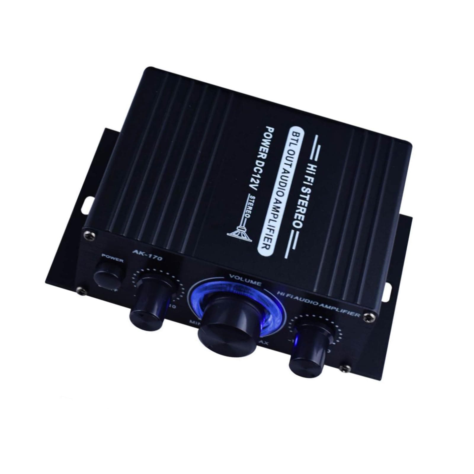 Bluetooth HiFi Digital Amplifier Audio Power Class D Amplifier for Car Marine Stereo Audio Speaker, 20W+20W