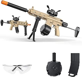 Automatic Gel Blaster, Electric Blaster with Goggles, Fun Shooting Games for Age 13+, Yellow