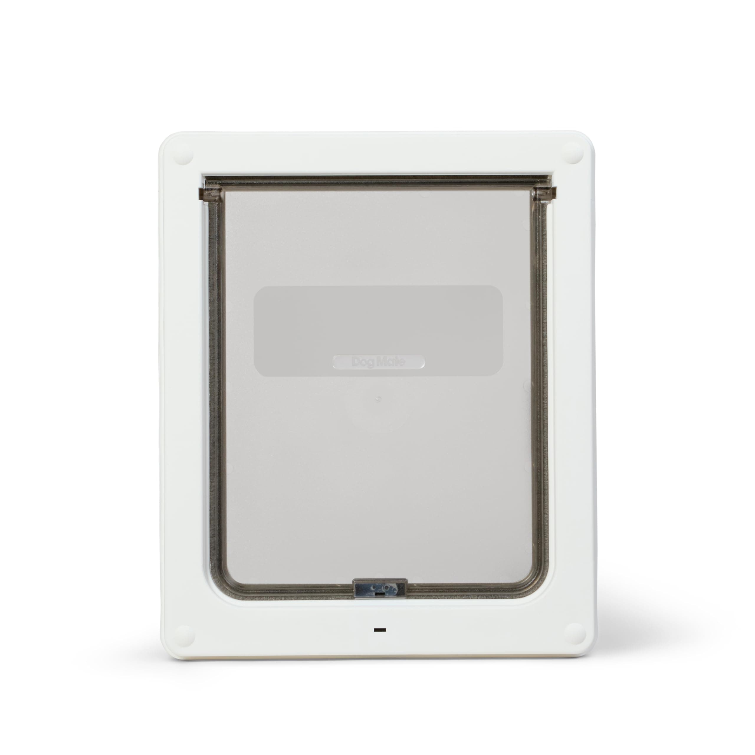 Dog Mate Lockable Medium Dog Door (215) - Flap for Medium Dogs and Large Cats, for UPVC, wall and wood, Securely Designed for your Pets, White
