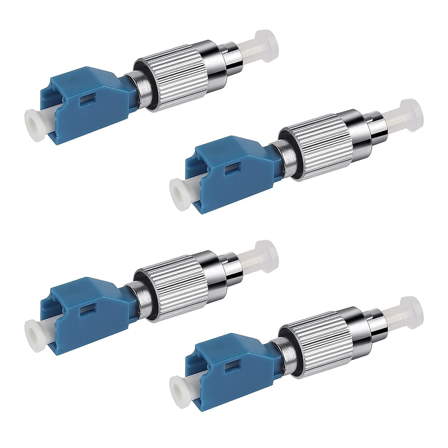 MSDADA 4 Pcs Visual Fault Locator Adapter, Fiber Optic Connector, Single Mode 9/125um FC Male to LC Female Adapter for VFL Connector
