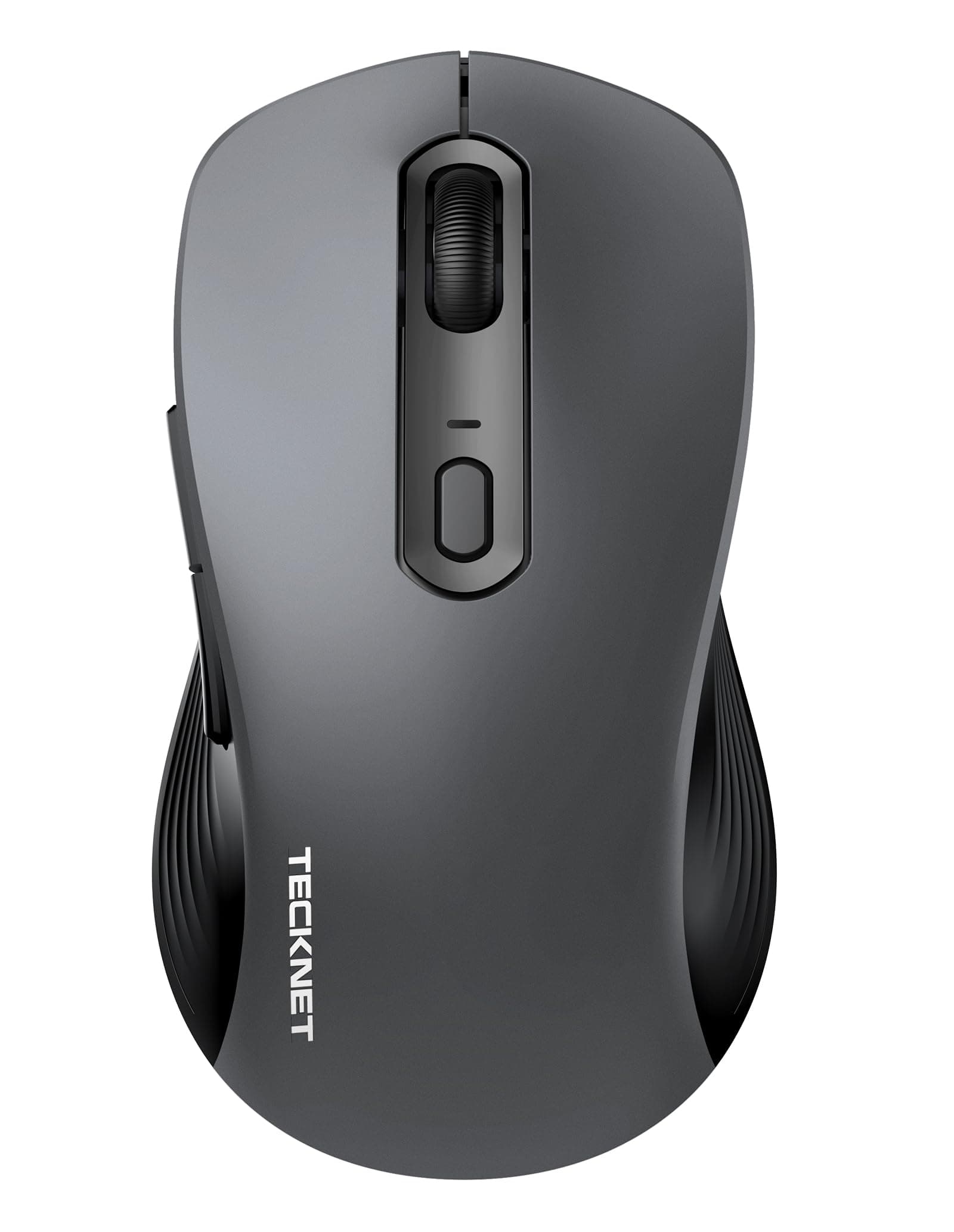 TECKNET Rechargeable Mouse with Jiggler, Plug & Play, 2.4G Connection with USB-C Adapter, Silent Mouse Quiet Click, 6400 DPI Ergonomic Mouse, Cordless Computer Mice for Laptop, Desktop, PC