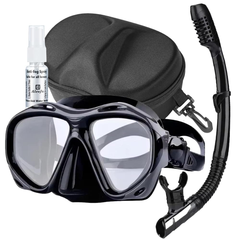 +2.0 to +5.0 Hyperopia Diving Mask Farsighted with Tempered Glass Lenses, Gear for Men Women