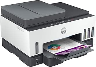 Smart Tank 790 All-in-One Printer wireless, Print, Scan, Copy, Fax, Auto Duplex Printing, Document Feeder, Print up to 18000 black or 8000 color pages, White/Grey [4WF66A]