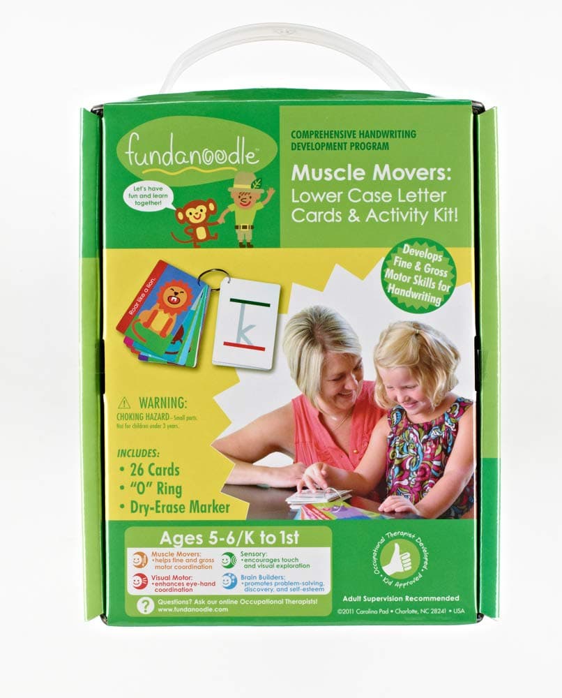Muscle Movers Lower Case Letter Cards and Activity Kit, Ages 5-6/K to First Grade (15282)