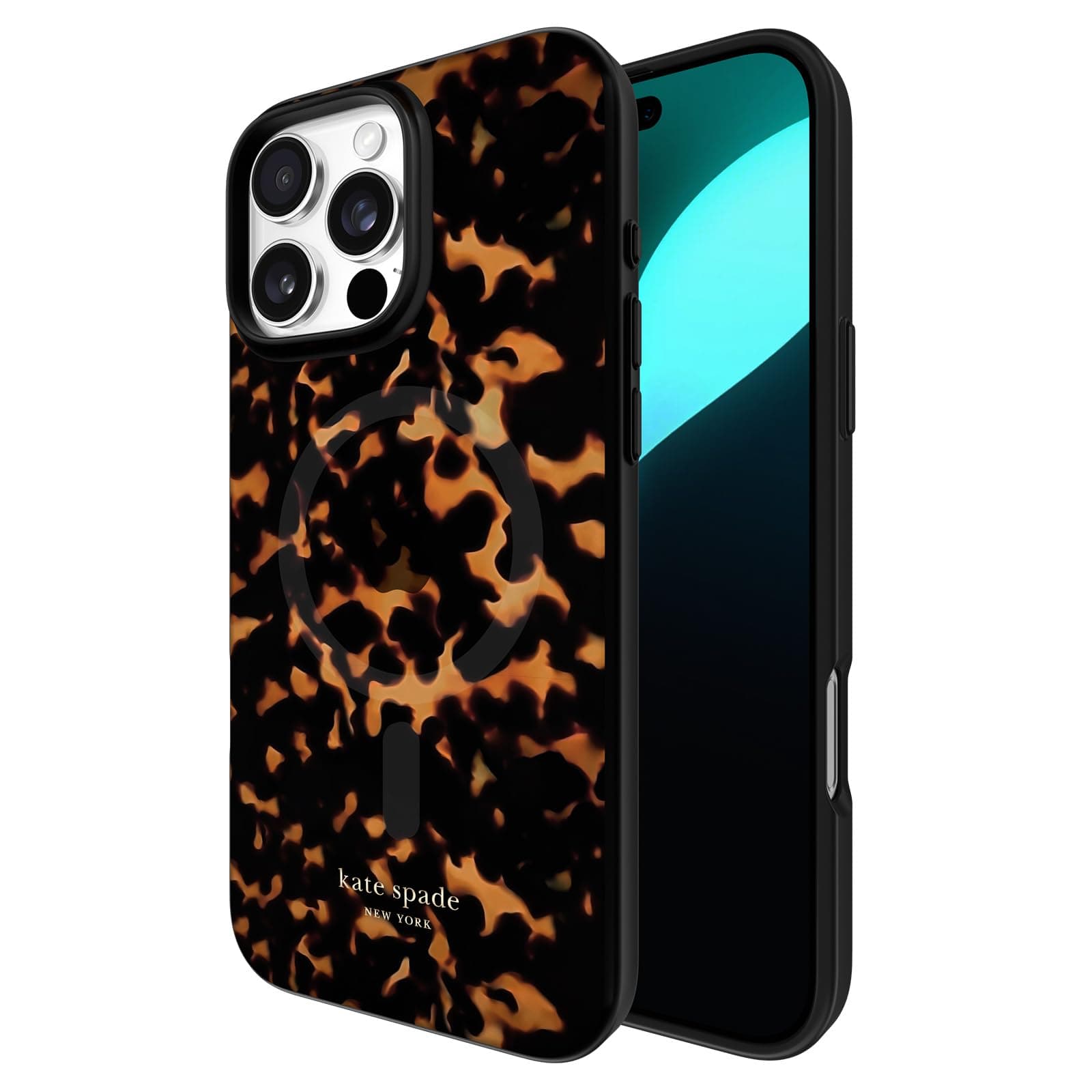 Kate Spade New York iPhone 16 Pro Max Case - Compatible with MagSafe - Designer Phone Case - Tortoise