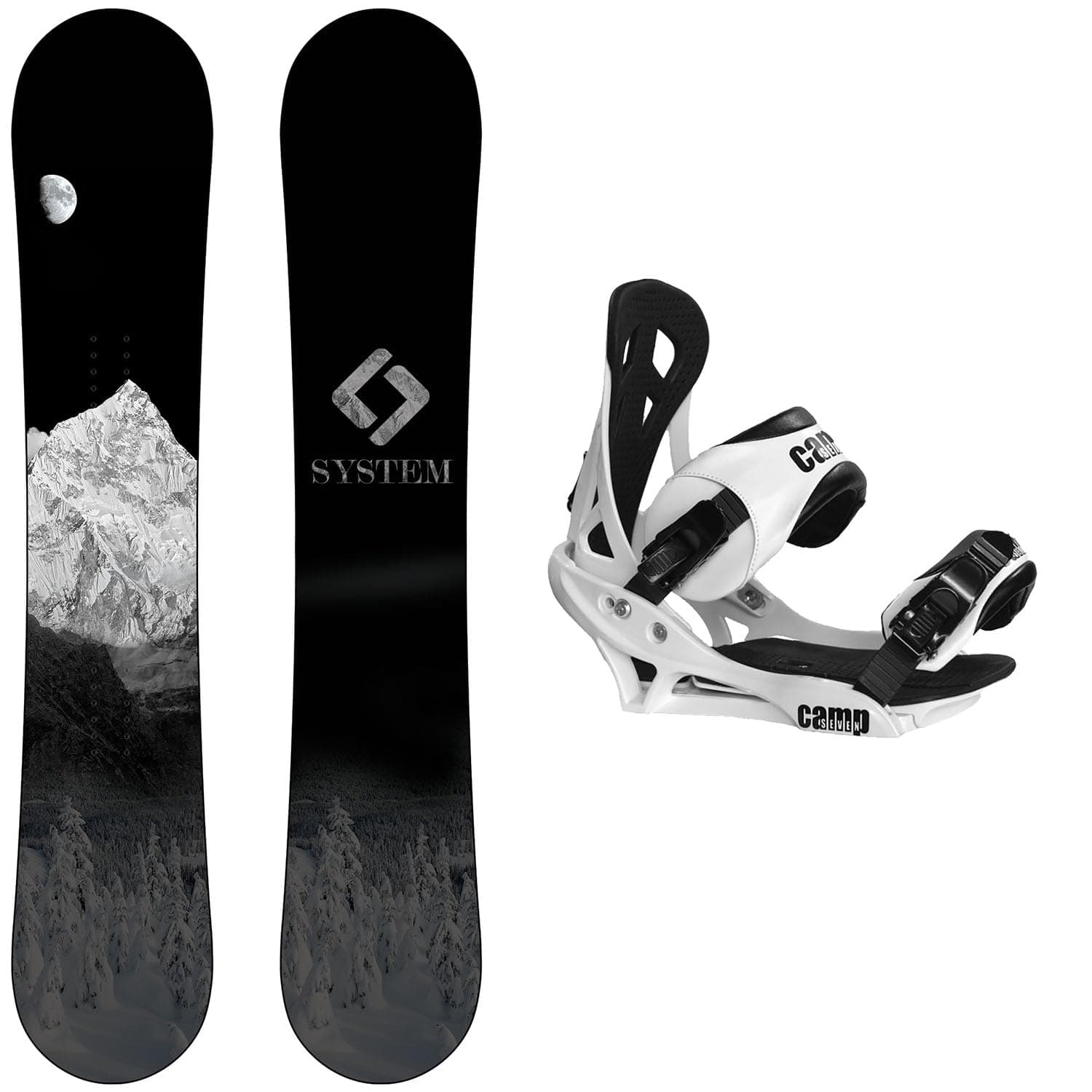 MTN Snowboard with Summit Bindings Men's Snowboard Package…
