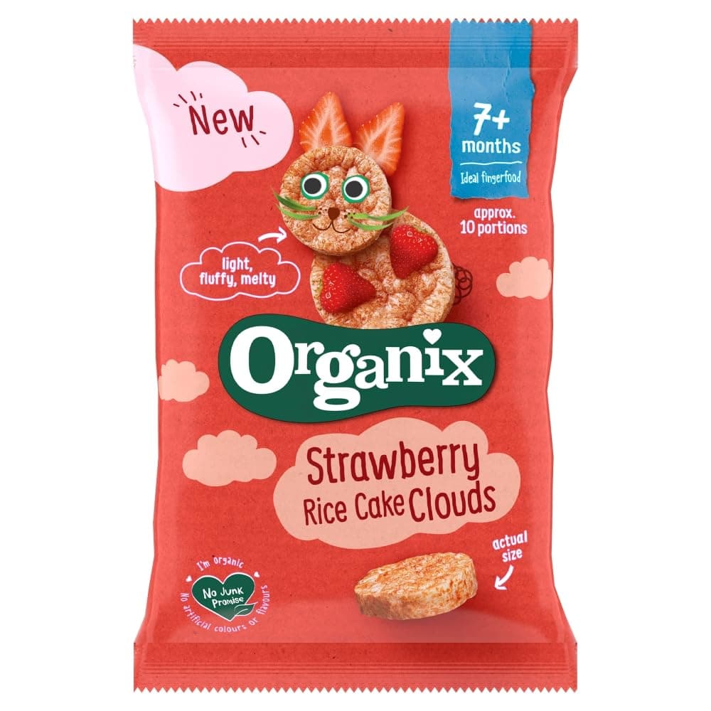 OrganixStrawberry Rice Cake Clouds 40g